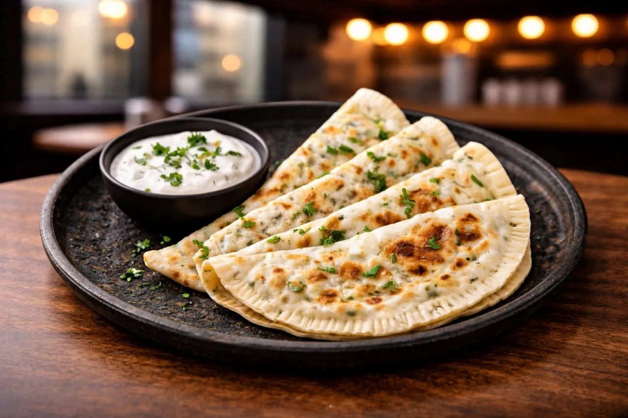 Гриль-лаваш с сыром и зеленью