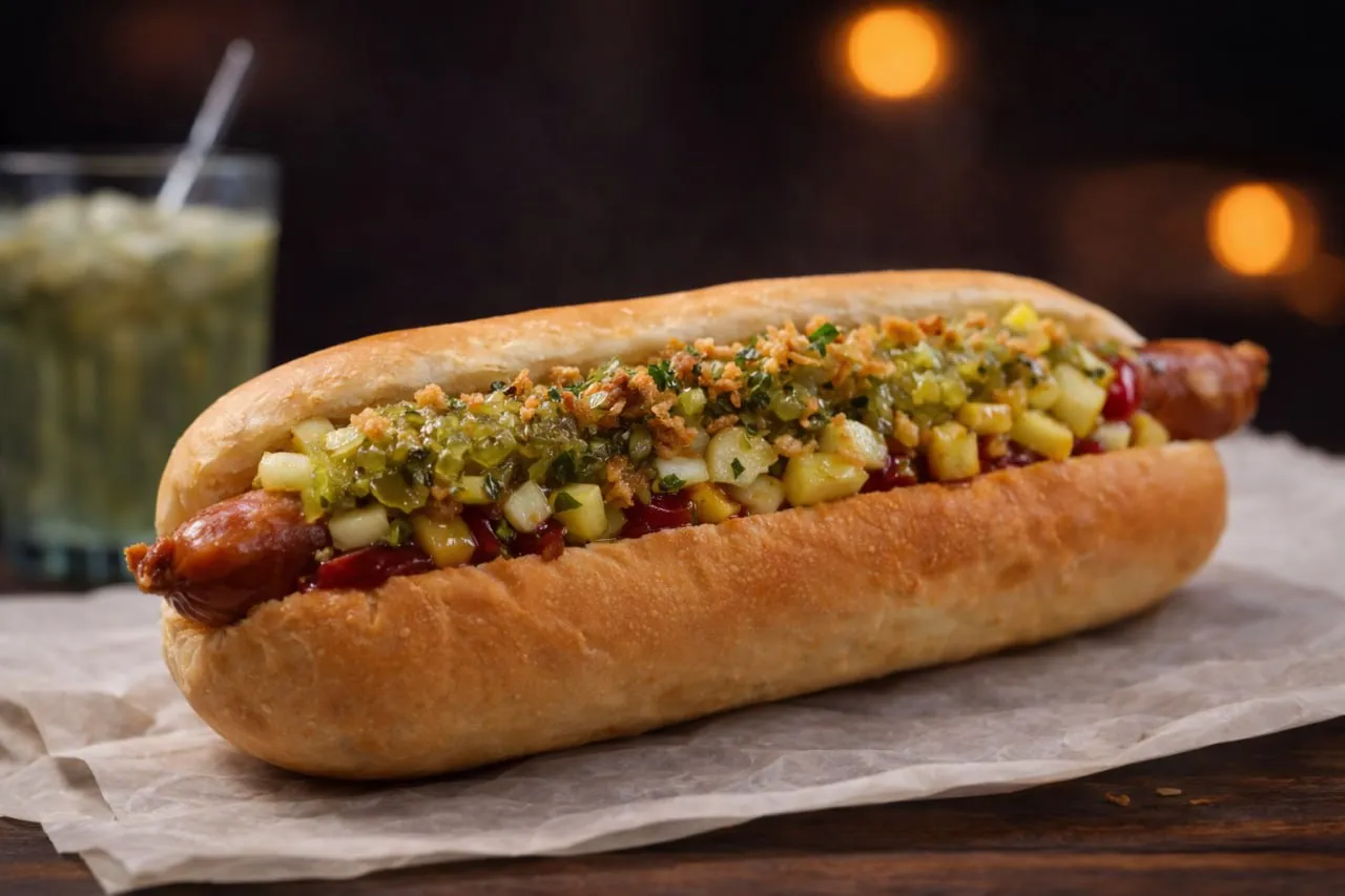 Хот-дог с Яблочным чатни!