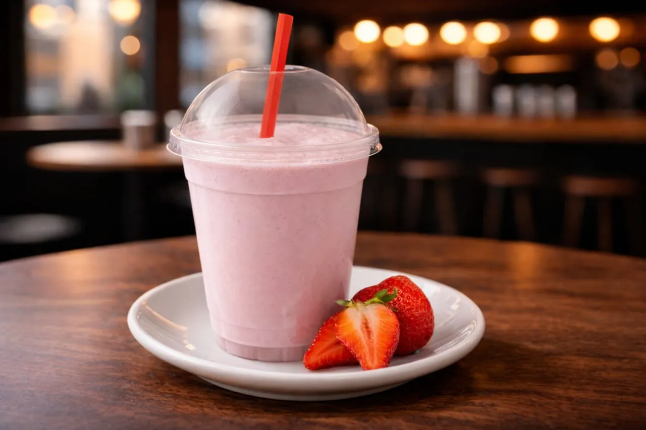 Молочный коктейль (клубника)