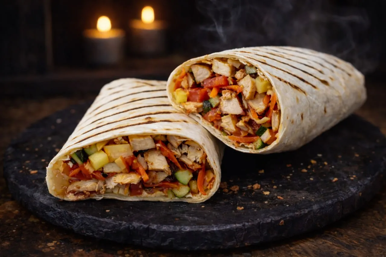 Шаурма куриная с ананасом